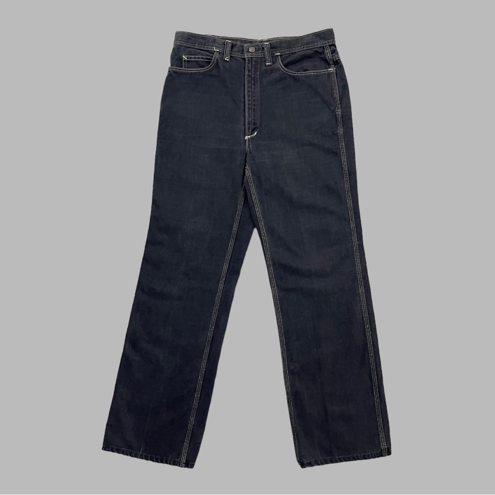 !SOLD! RED SNAP Vintage Black Dark Grey Star Pocket High Waisted Skater Jeans - Picture 3 of 12